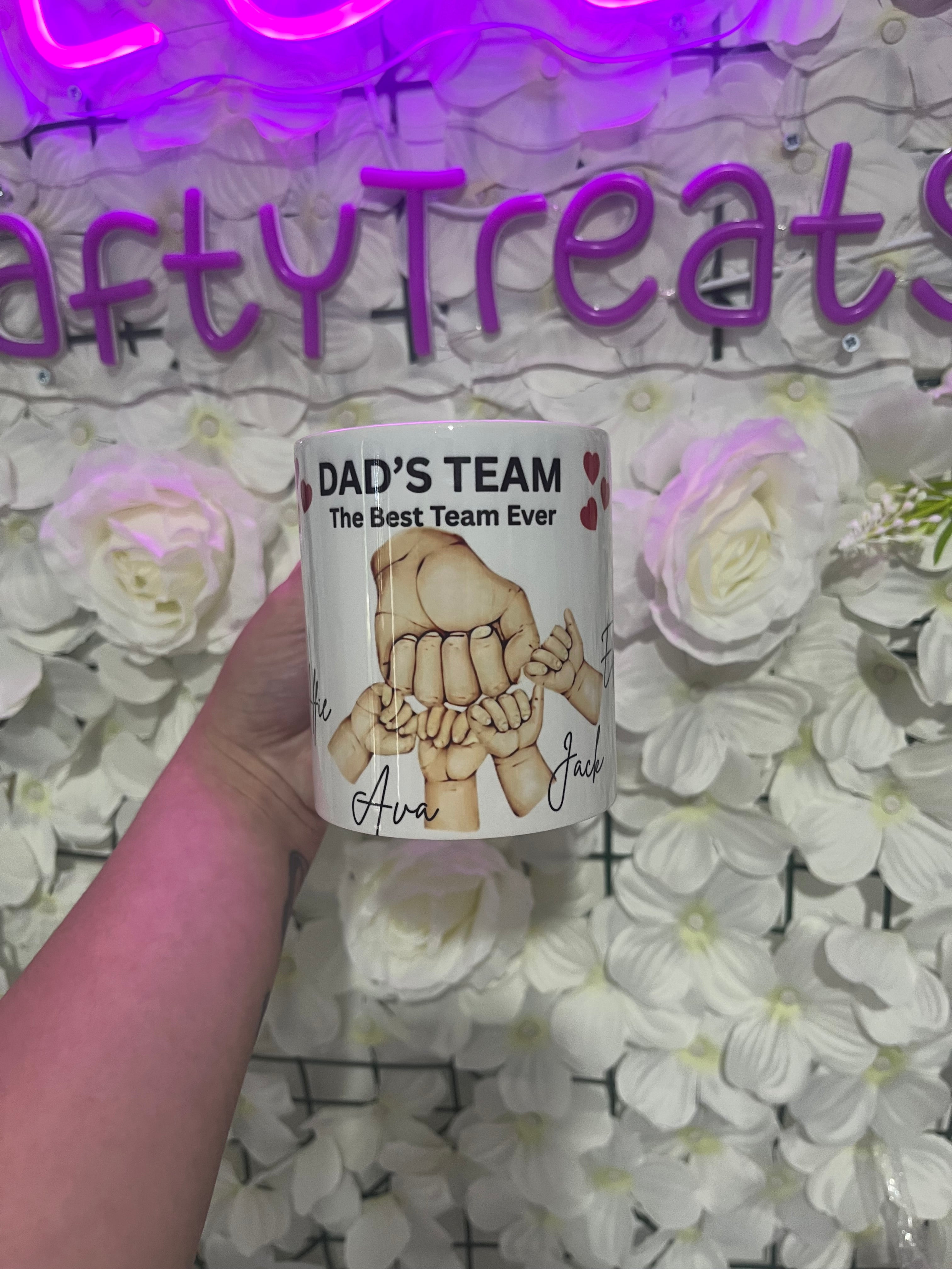 Fist bump mug