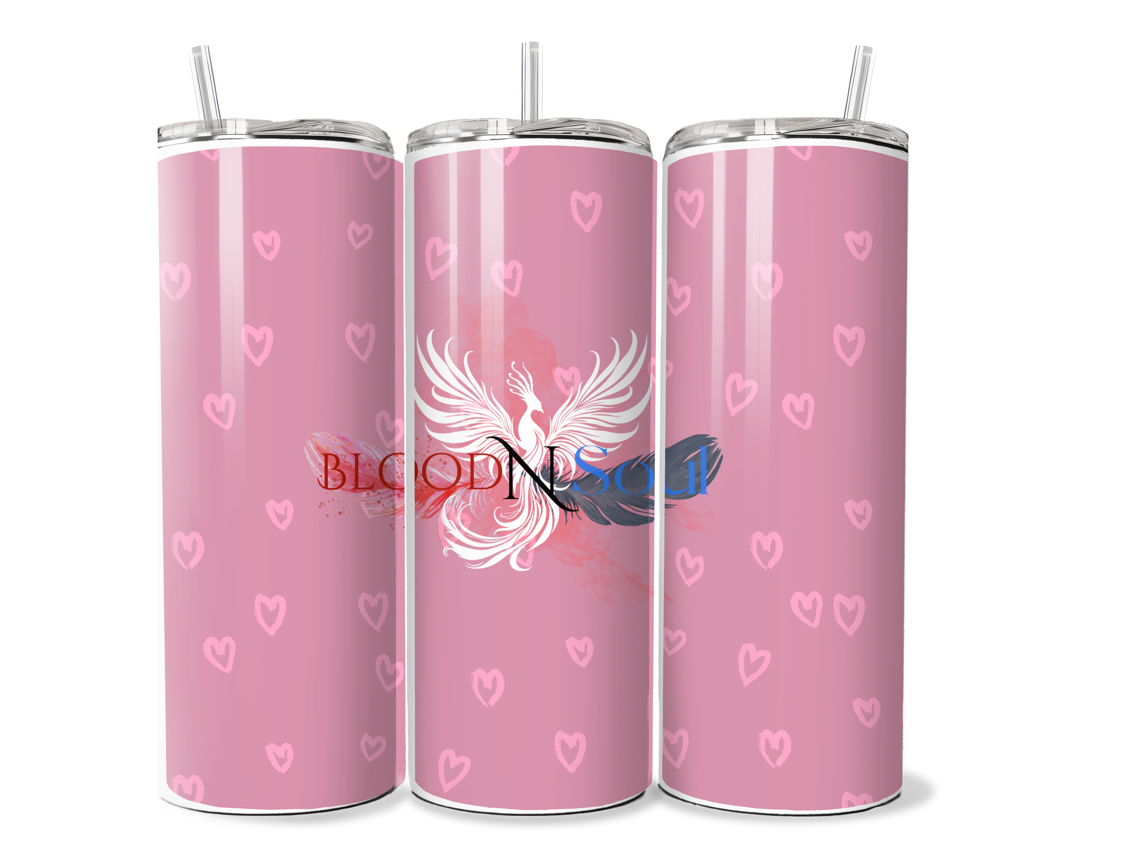BloodNSoul pink tumbler