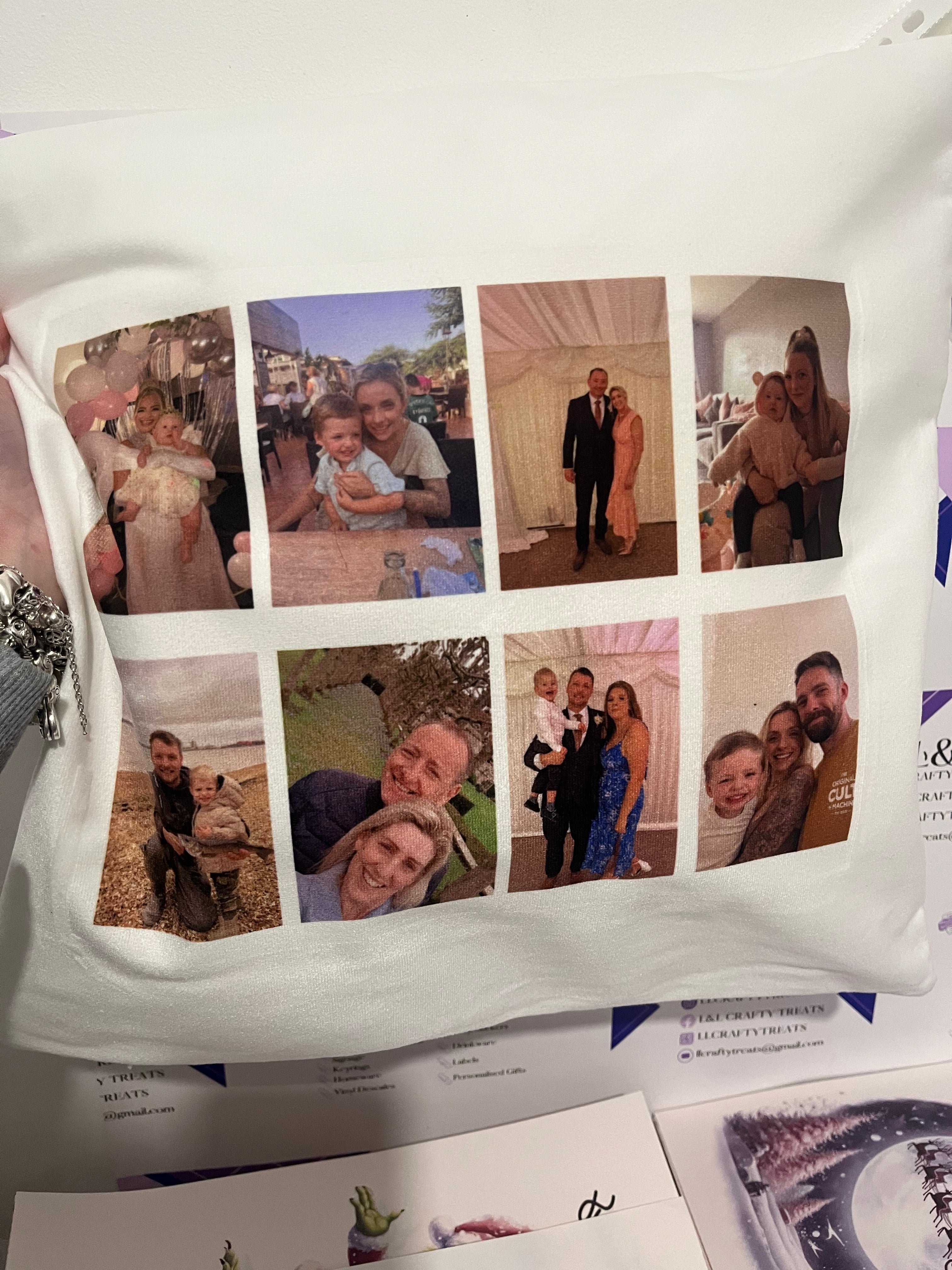 Our 8 photo cushions