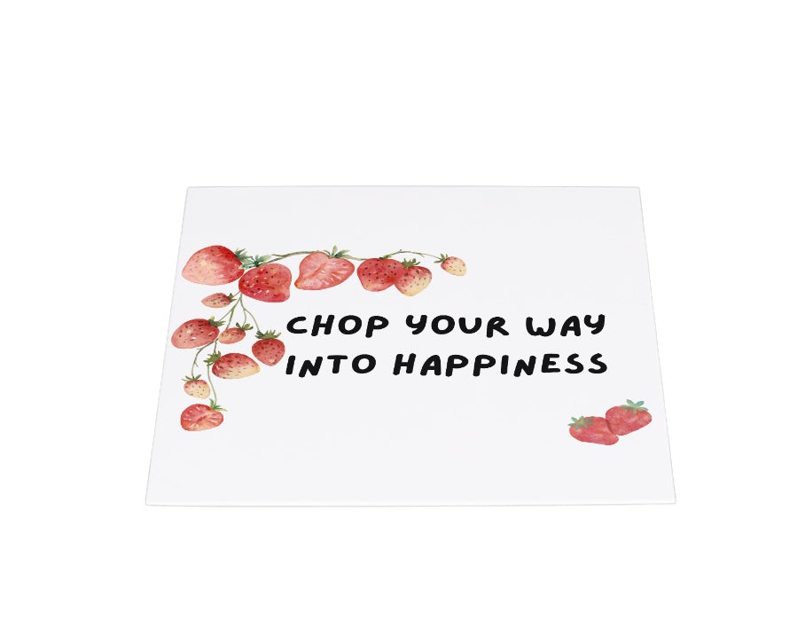 Strawberry chopping board