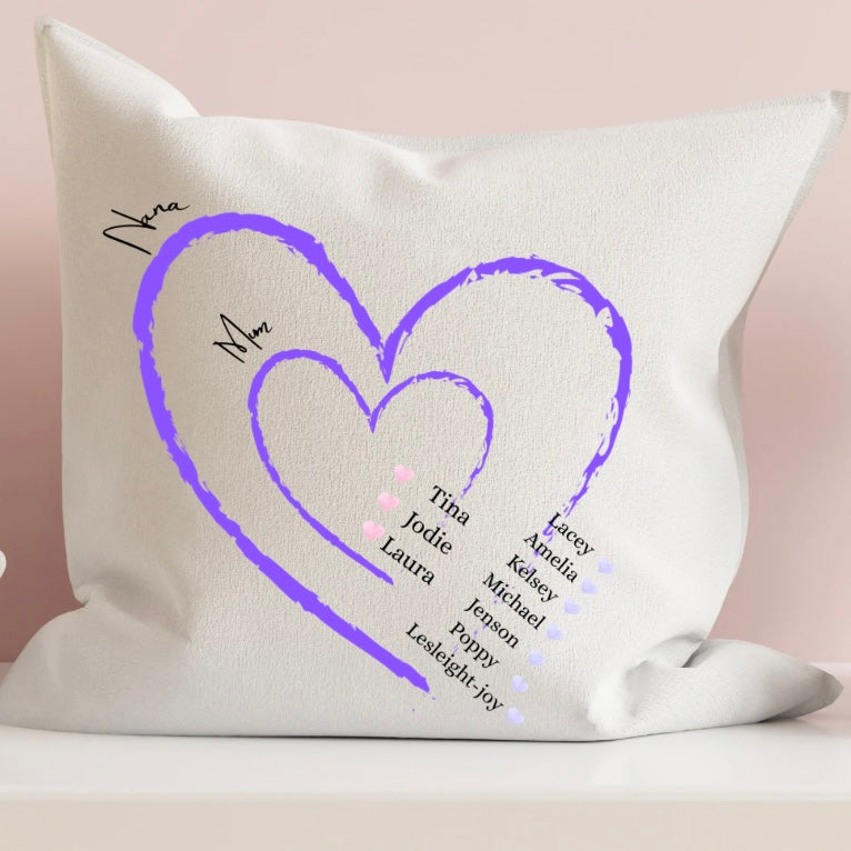 Heart cushion deigns
