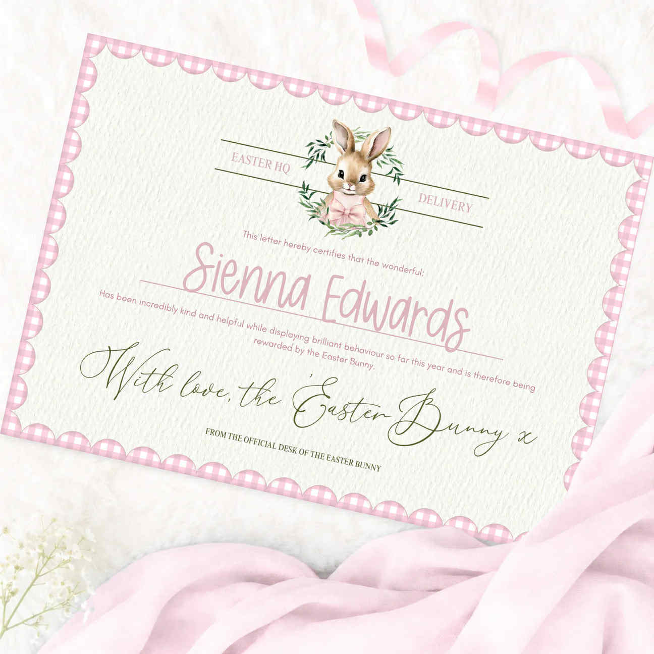 Bunny certificate ￼