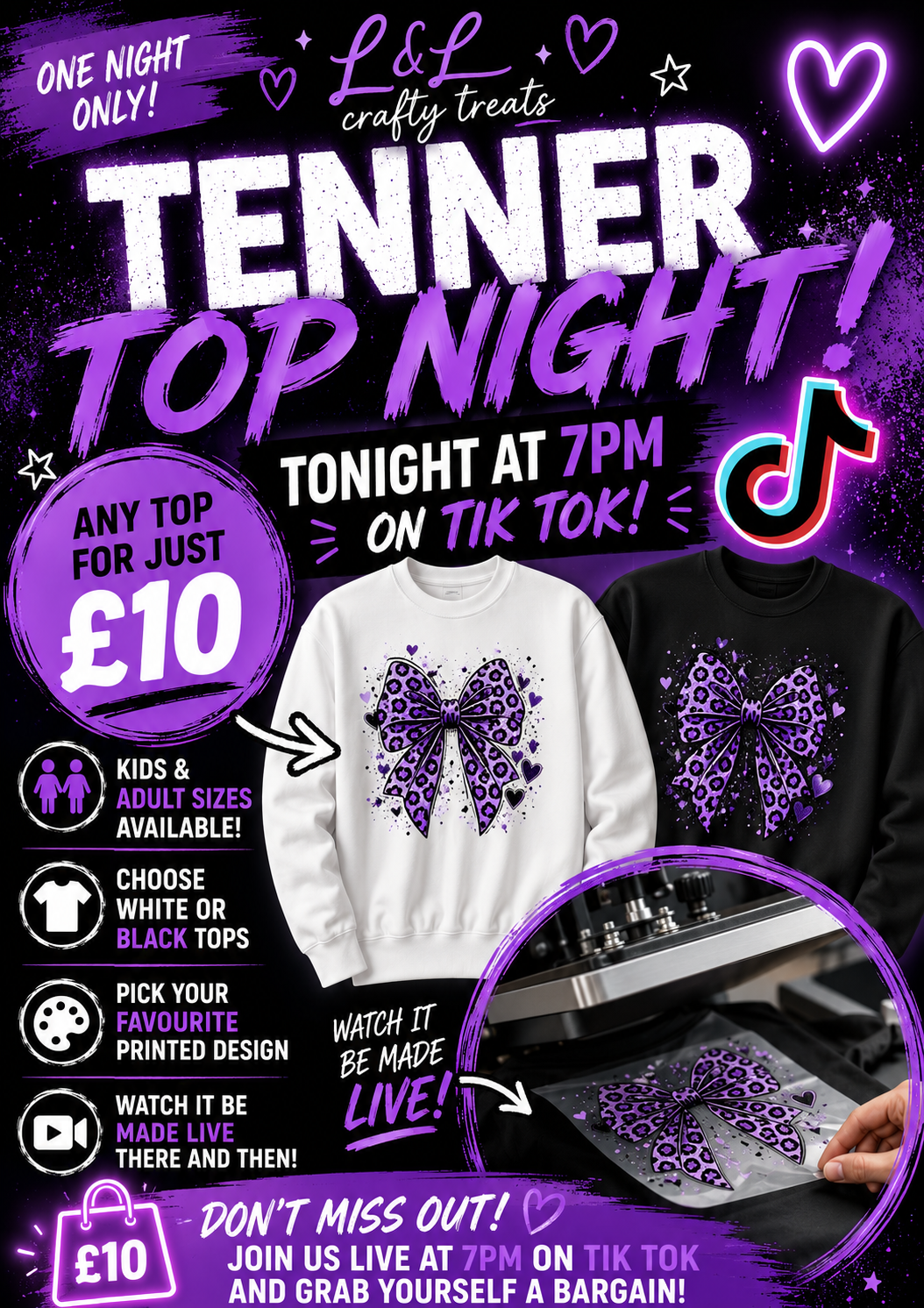 Tenner Top night
