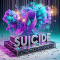Purple ribbon Suicide