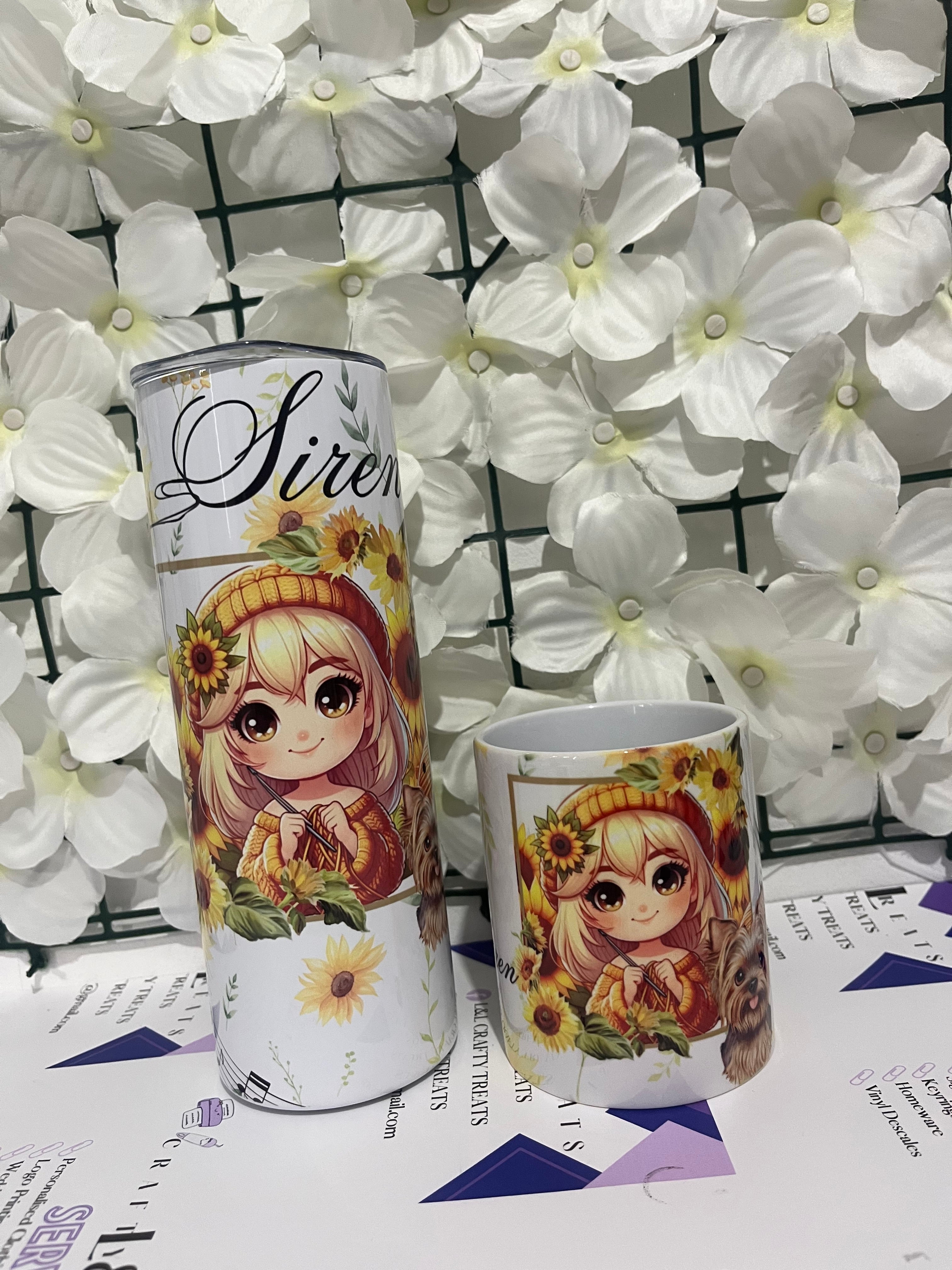 Sub sticker mug & tumbler set