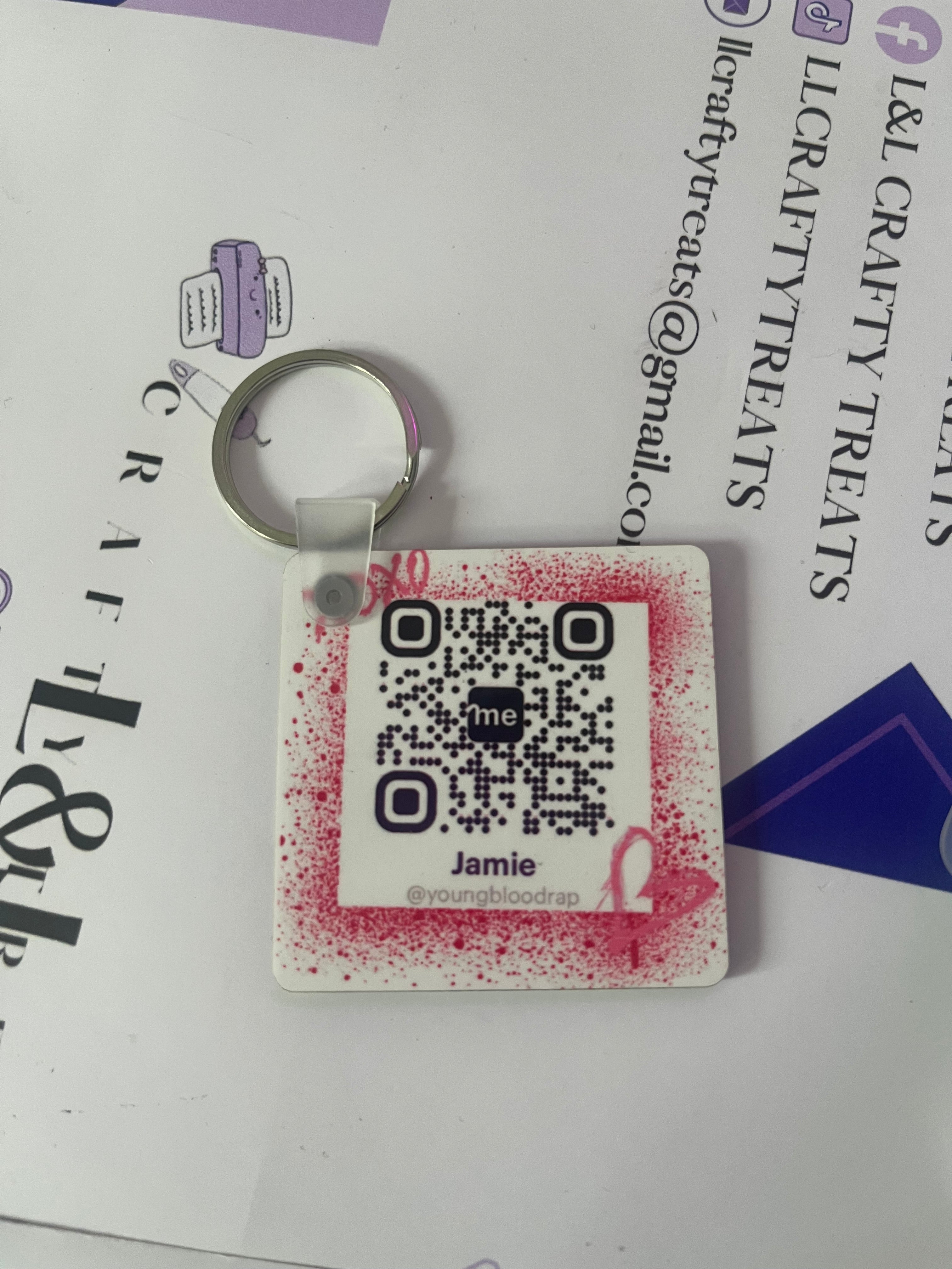 QR code key ring