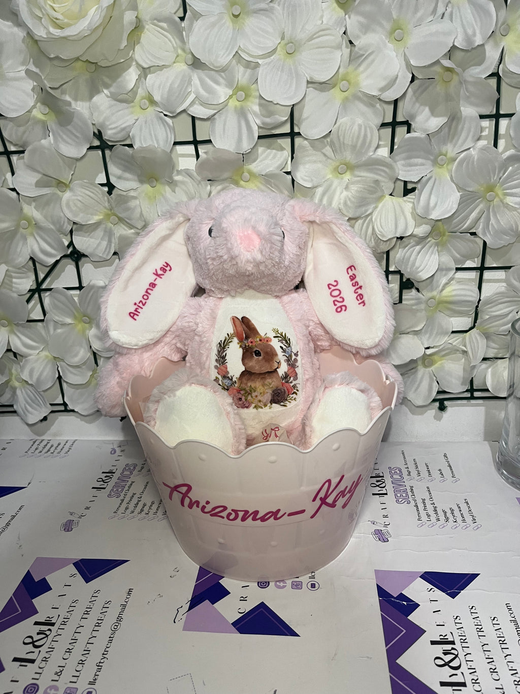 Basket & bunny set