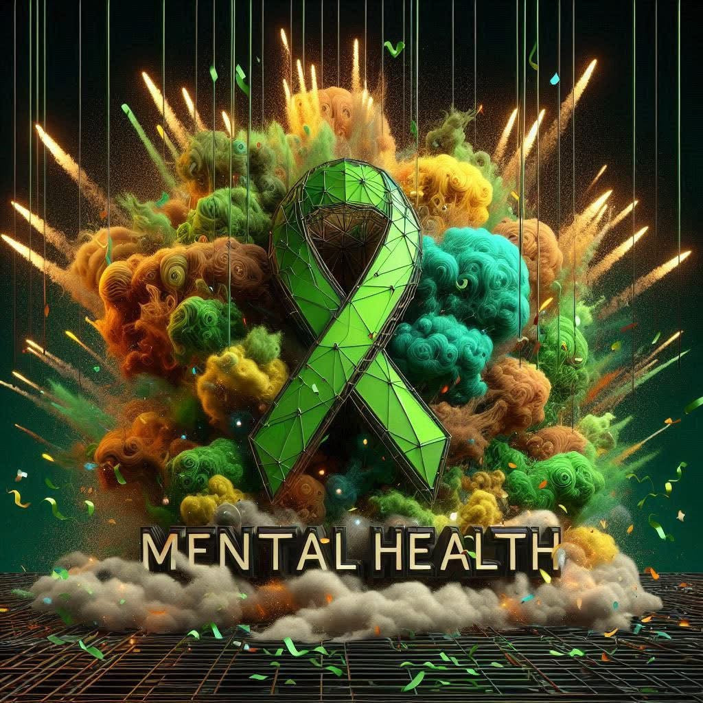 Green ribbon Mental Health
