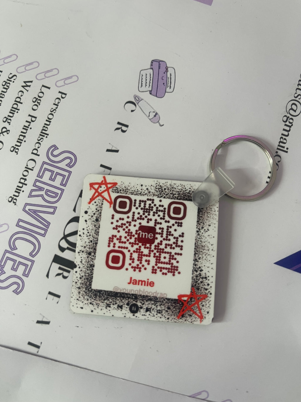 QR code key ring