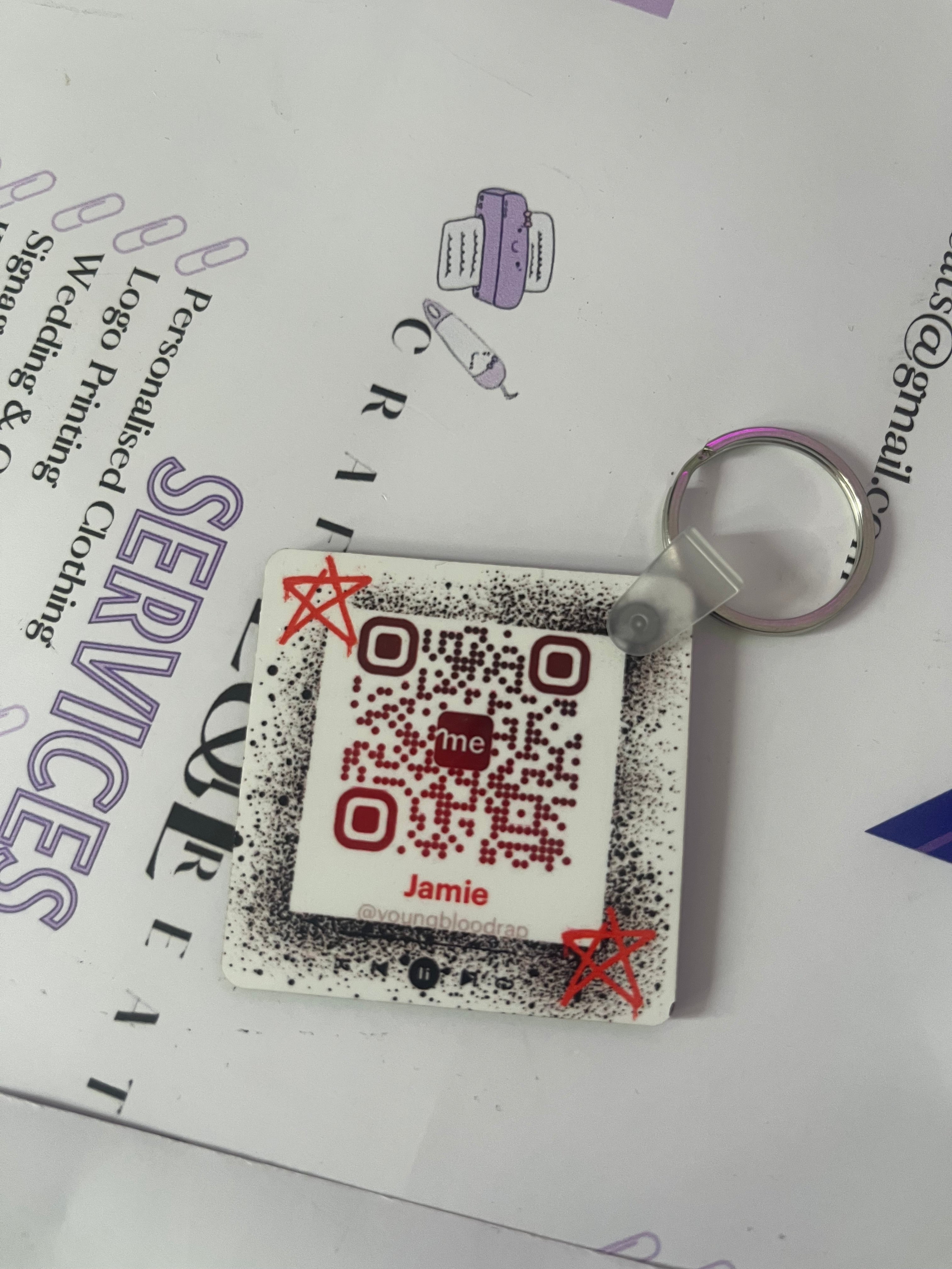 QR code key ring