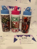 Flip lid water bottles