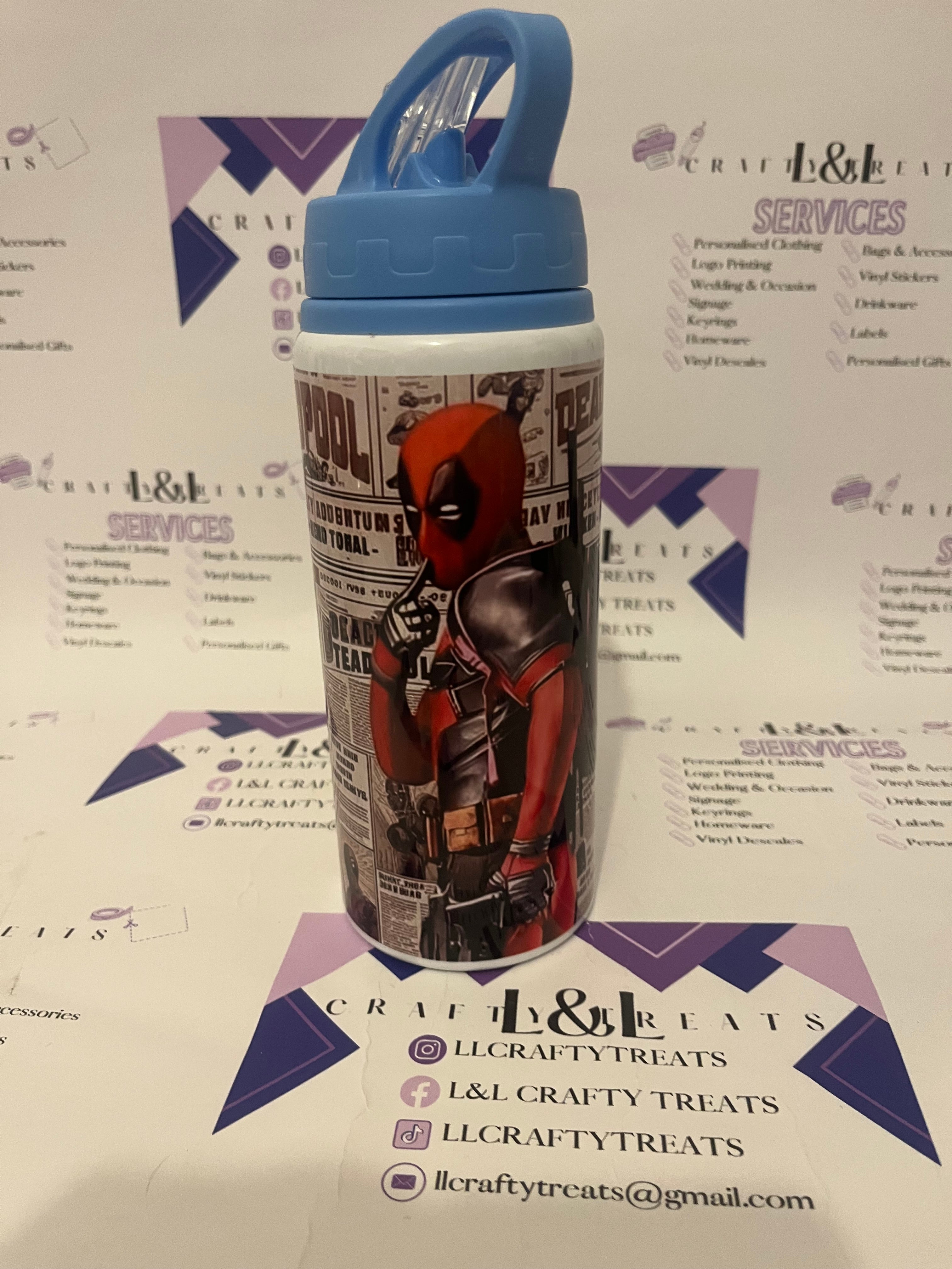 Flip lid water bottles