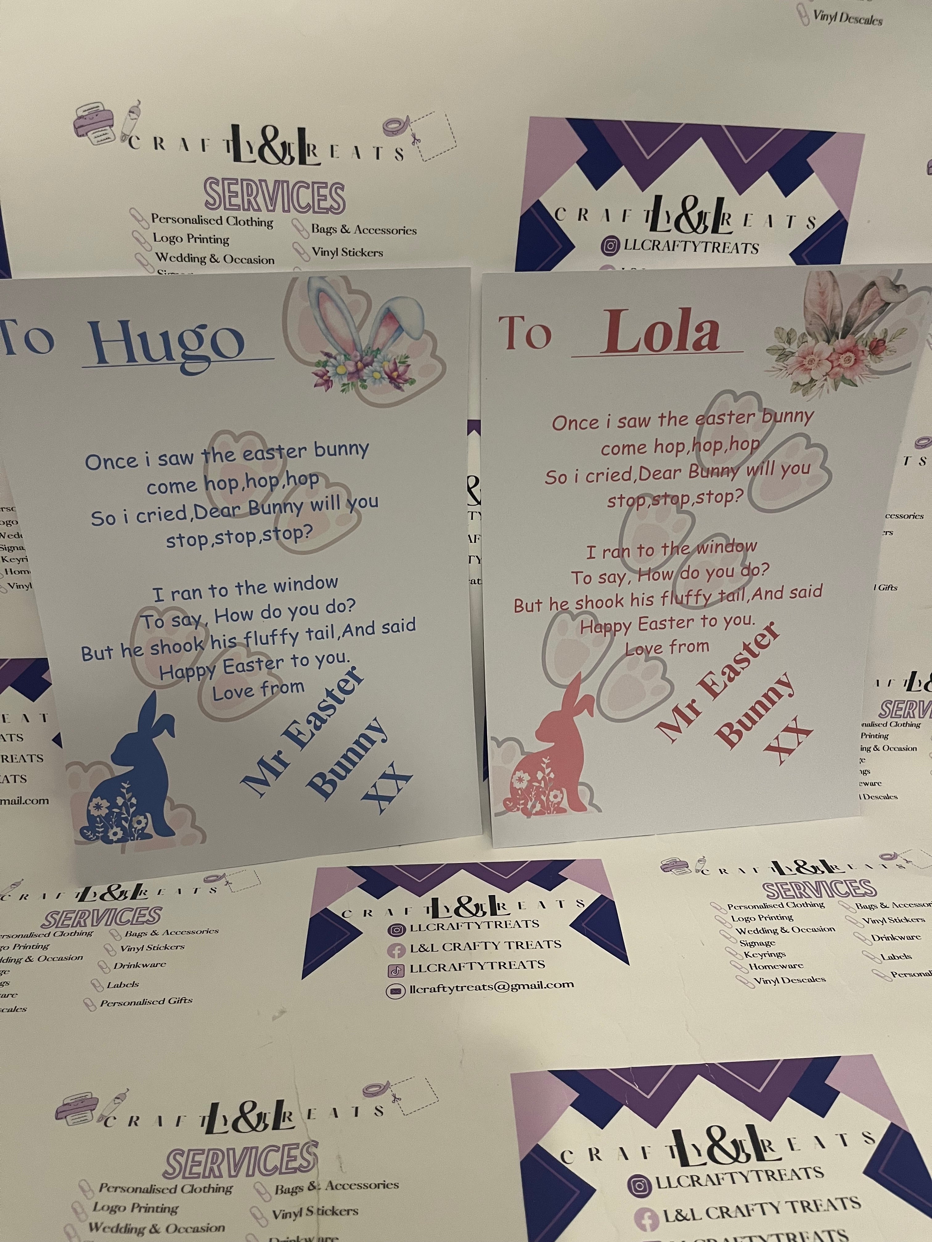 Easter bunny Letters