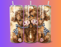 Cute  twin highland cow tumbler