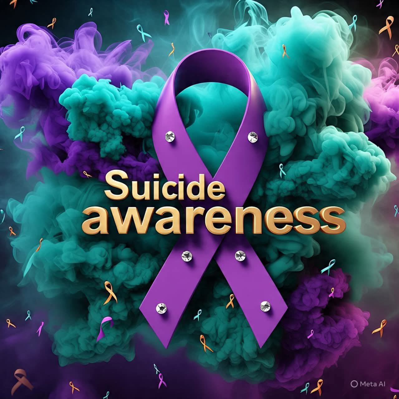 Purple ribbon Suicide