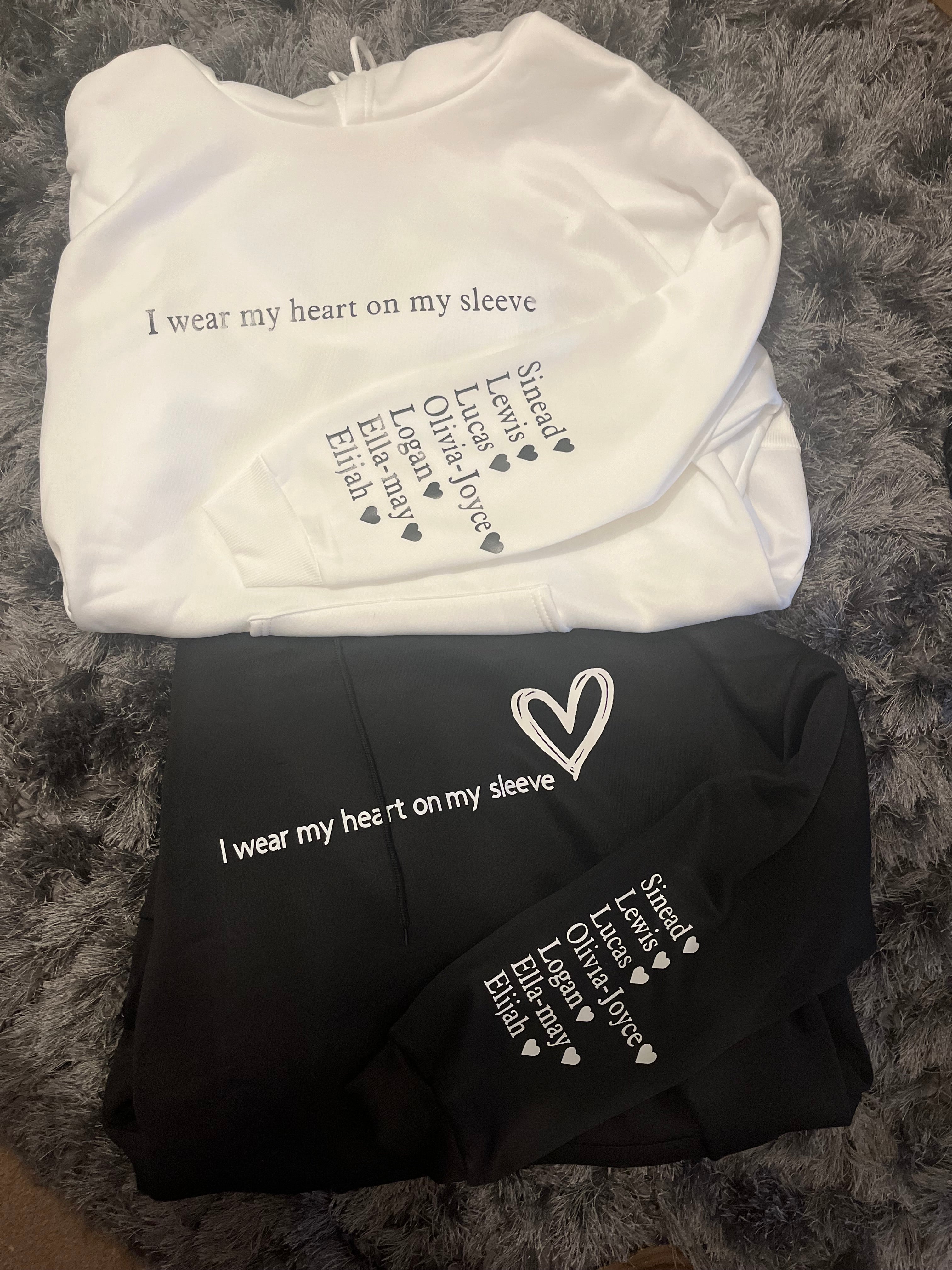 I wear my heart on my sleeve hoodie