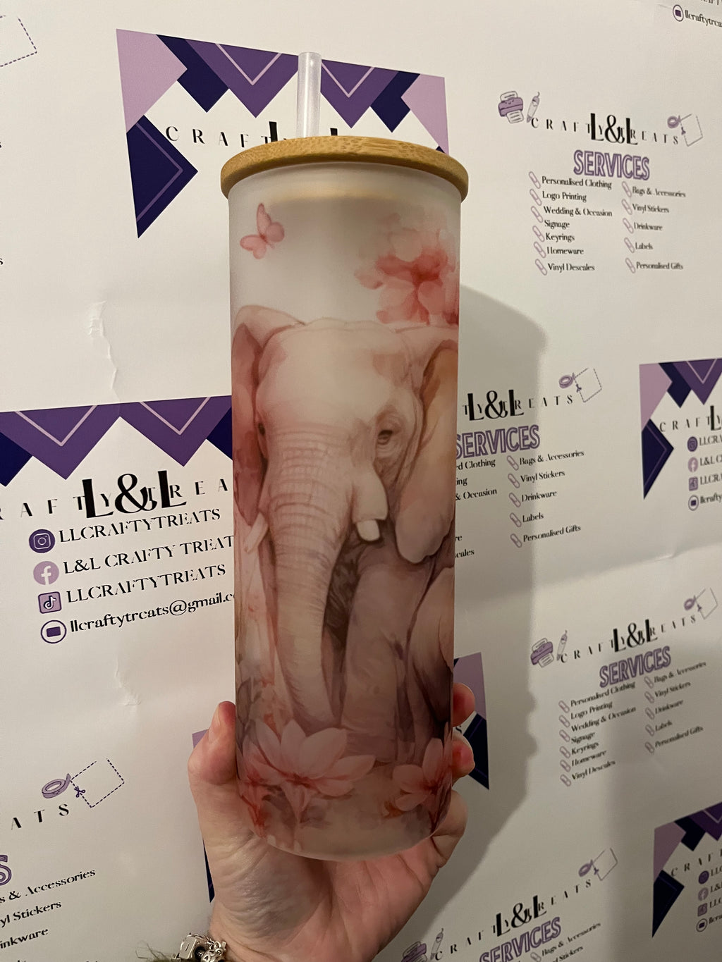 Elephant glass tumbler