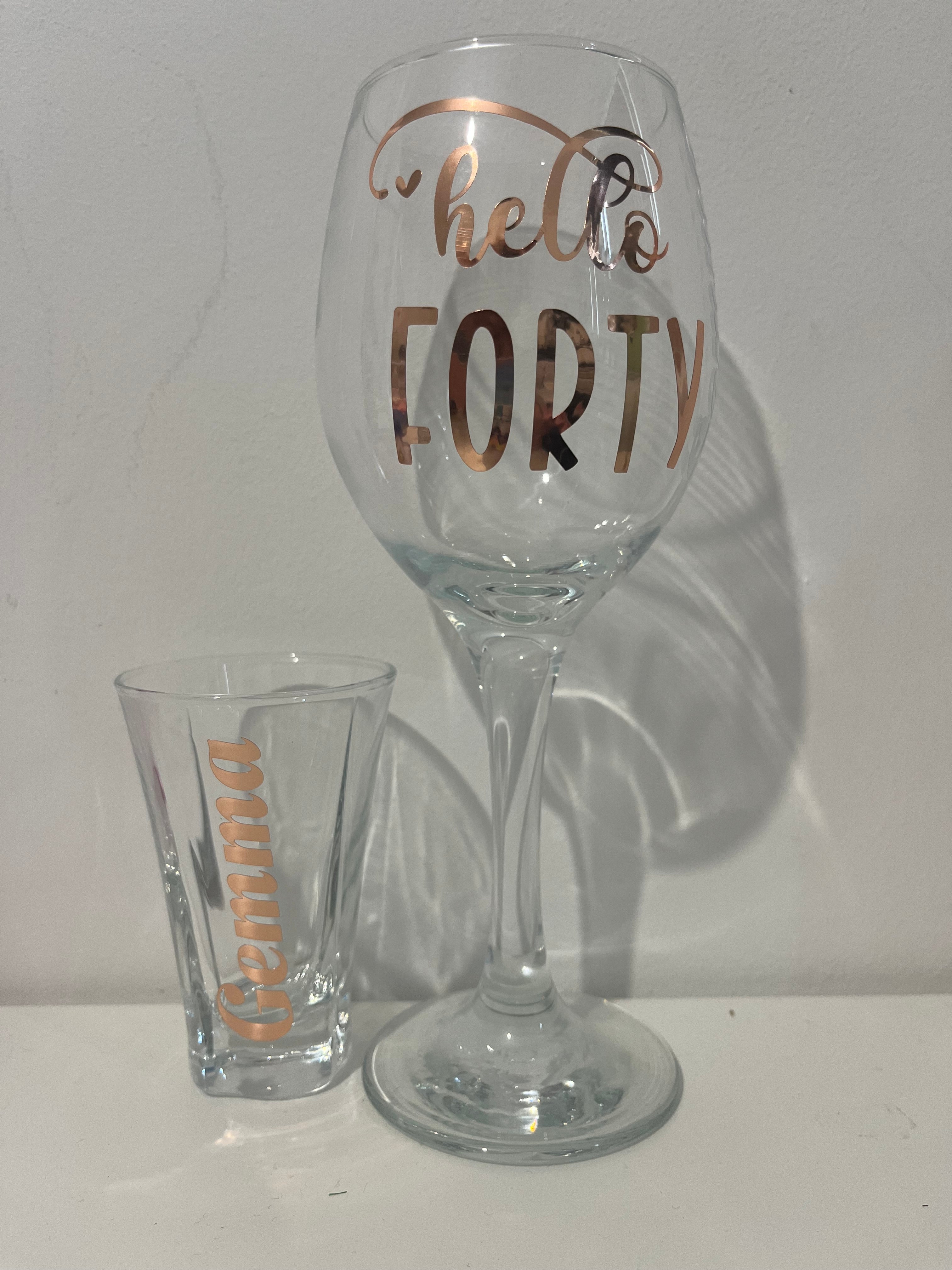 Wine glass & shoot glass set