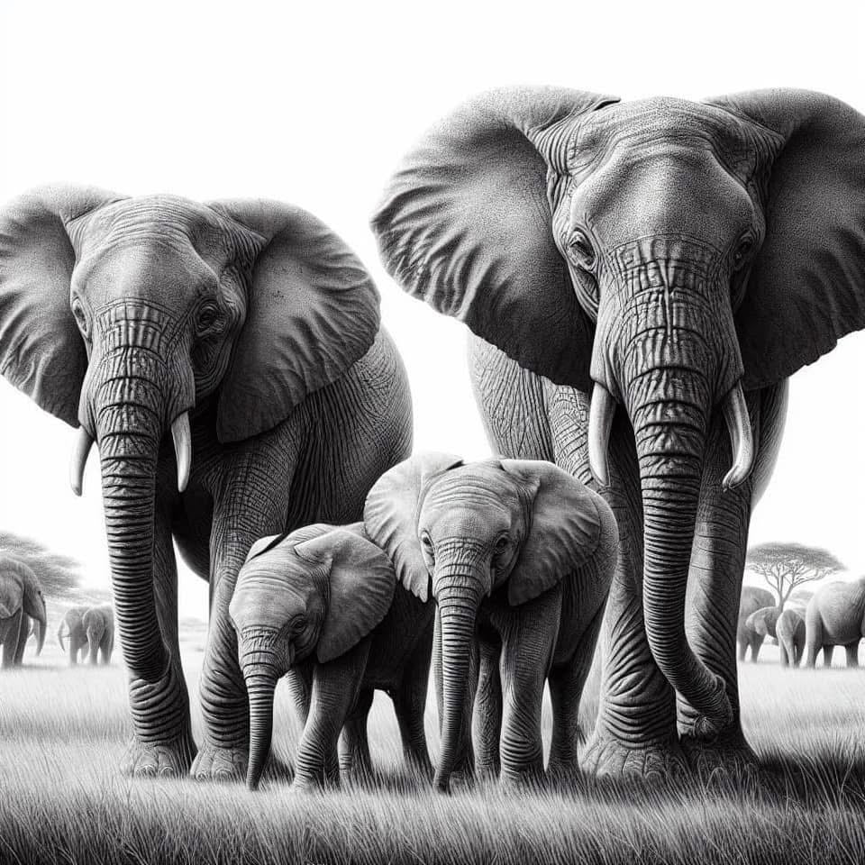 Family elephant