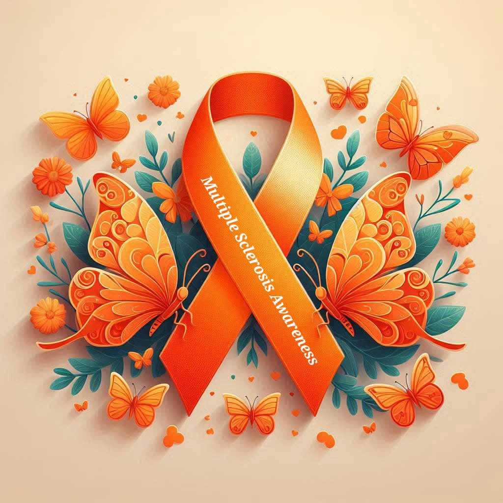 Orange ribbon multiple sclerosis